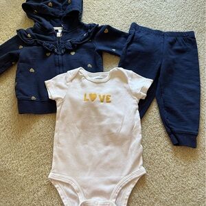 Carter's Navy and White Kids Matching Set